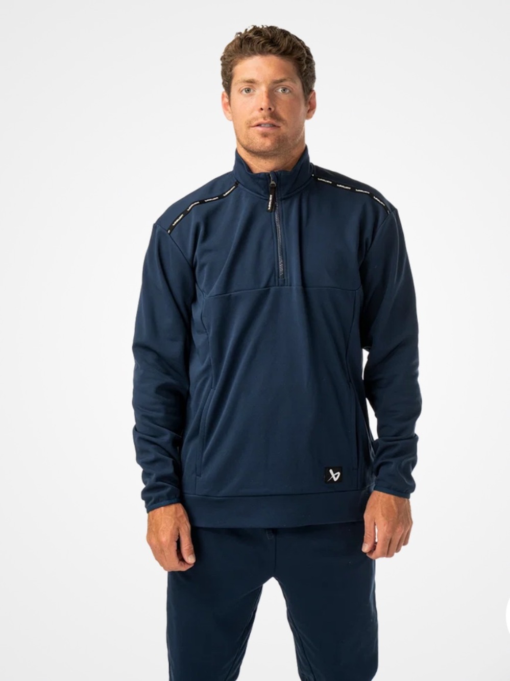 Bauer Team Fleece 1/2  Zip In Navy Sz XL NWT $89